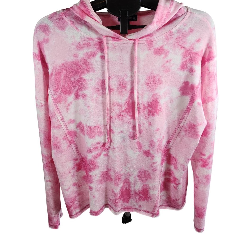 Freshman 1996 Pink White Tie Dye Lightweight Hoodie Large NWT